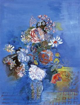 Bouquet Of Roses And Daisies Artwork by Jean Dufy