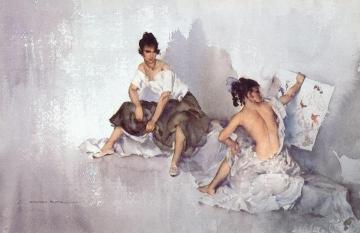Subject Of Two Artwork by Sir William Russell Flint