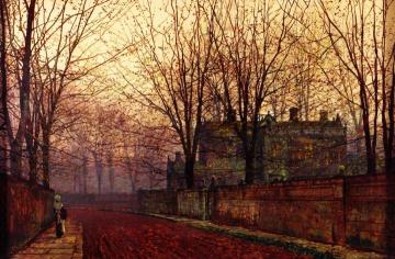 November Morning Artwork by John Atkinson Grimshaw