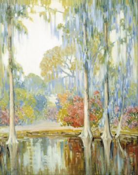 Magnolia Gardens Artwork by Alfred Hutty