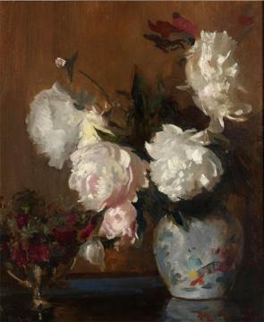 Peonies Artwork by Edmund Tarbell
