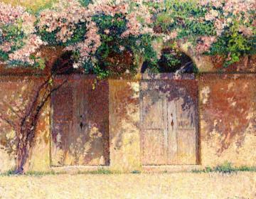 Portes Jumelles sous un Rosier Grimpant Artwork by Henri Martin