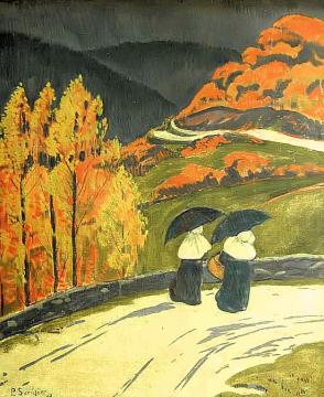 Pluie sur la route de la gare Artwork by Paul Serusier