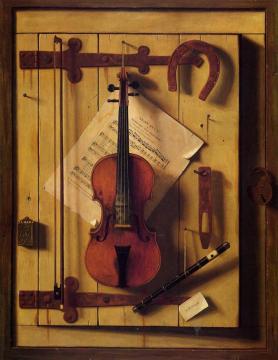 Still Life: Violin And Music Artwork by William Michael Harnett