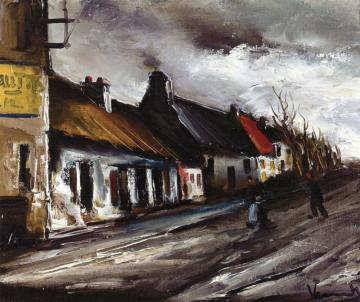 Village Street Artwork by Maurice De Vlaminck