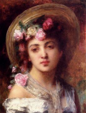 The Flower Girl Artwork by Alexei Harlamoff