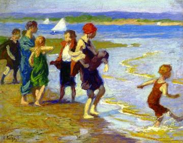 The Bathing Beach Artwork by Edward Potthast