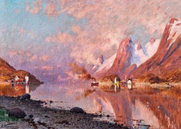 Northern Norway, Midnight Sun Artwork by Adelsteen Normann