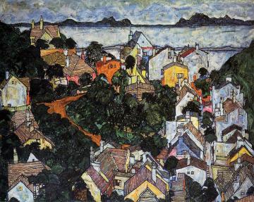 Summer Landscape, Krumau Artwork by Egon Schiele