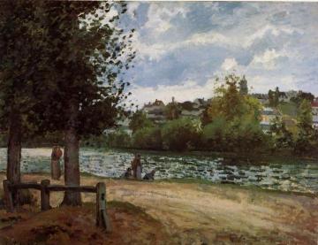 Banks of the Oise in Pontoise Artwork by Camille Pissarro