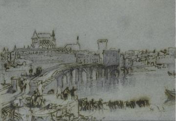 The Bridge at Vernon, from Vernonnet Artwork by Joseph Mallord William Turner