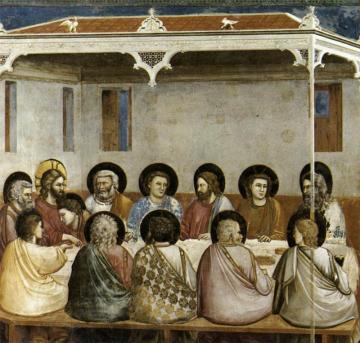 Scenes From The Life Of Christ: 13. Last Supper (cappella Scrovegni (arena Chapel), Padua) Artwork by Giotto di Bondone