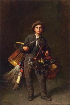 Feather Duster Boy Artwork by Eastman Johnson