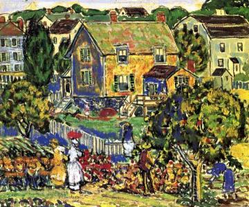 New England Village Artwork by Maurice Prendergast