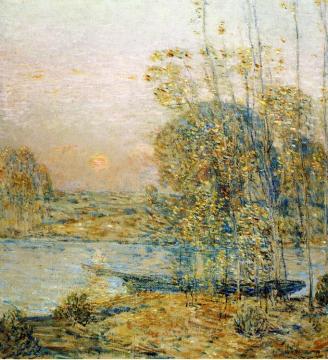 Late Afternoon Artwork by Frederick Childe Hassam