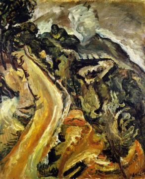 Landscape With Ascending Road Artwork by Chaim Soutine