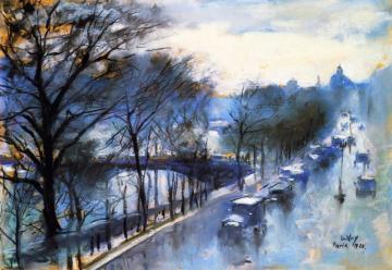 Paris, Rainy Day At The Quai Voltaire Artwork by Lesser Ury