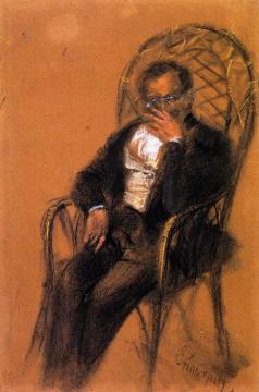 Man With Cigar Artwork by Adolph von Menzel