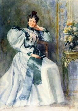 An Old Fashioned Figure Artwork by Julian Alden Weir