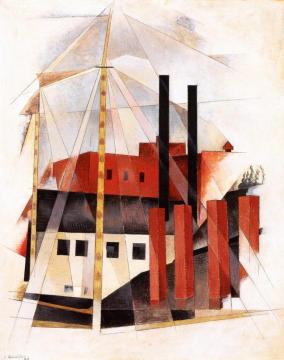 Piano Mover's Holiday Artwork by Charles Demuth