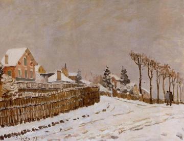 Snow at Louveciennes Artwork by Alfred Sisley