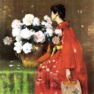 Peonies Artwork by William Merritt Chase