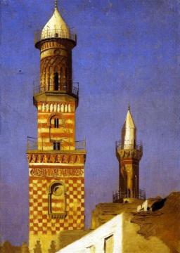 Minarets of Cairo Artwork by Jean Leon Gerome