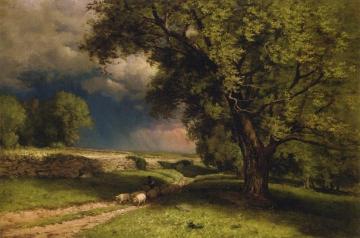 Landscape with Sheep Artwork by George Inness