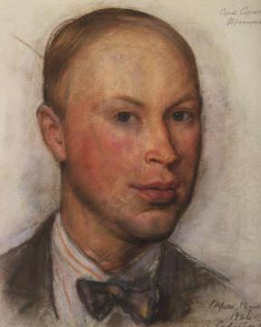 Portrait of Composer Sergei Prokofiev Artwork by Zinaida Serebriakova