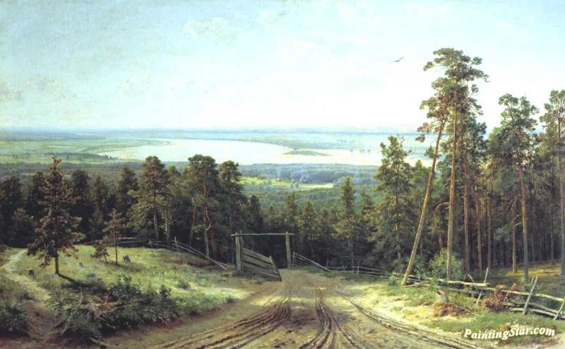 River Kama Near Elabuga Artwork by Ivan Ivanovich Shishkin