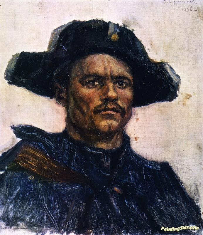Head Of A Drummer Artwork by Vasili Ivanovich Surikov