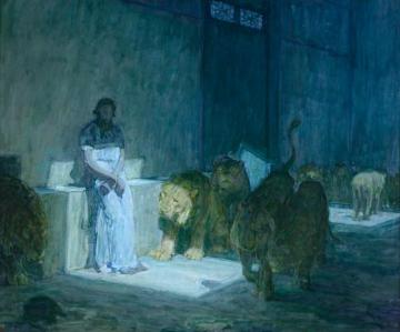 Daniel In The Lions' Den Artwork by Henry Ossawa Tanner