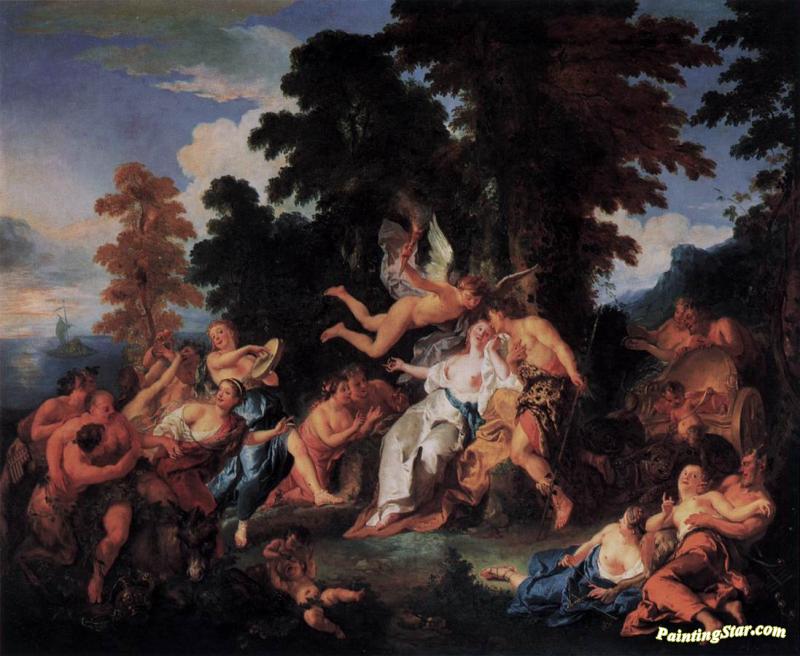 Bacchus And Ariadne Artwork by Jean François De Troy