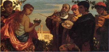 The Artist And Students Before A Model Artwork by Elihu Vedder