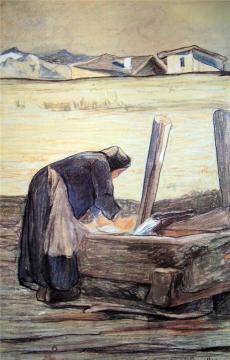 Lavandaia Artwork by Giovanni Segantini