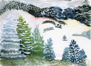 Pines And Meadows Artwork by Milton Avery