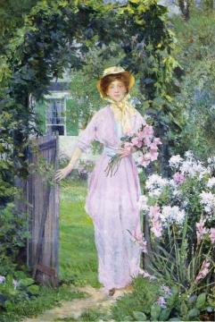 Young Woman In The Garden Artwork by Francis Coates Jones