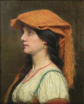 Portrait of a Young Lady Artwork by Jules Joseph Lefebvre