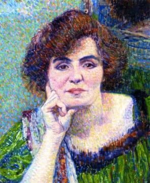 Portrait of Mme Demolderlder Artwork by Theo van Rysselberghe