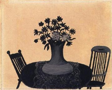 Table And Two Chairs (unfinished) Artwork by Horace Pippin
