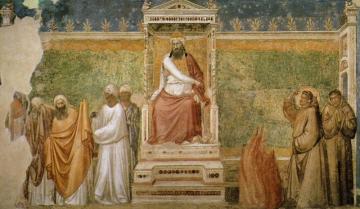 Scenes From The Life Of Saint Francis: 6. St Francis Before The Sultan (trial By Fire) (bardi Chapel, Santa Croce, Florence) Artwork by Giotto di Bondone