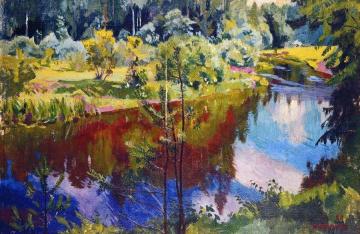 Red Reflections Artwork by Arkady Rylov