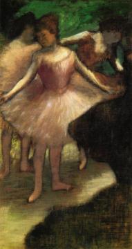 Three Dancers in Pink Artwork by Edgar Degas