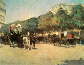 Grand Prix Day Artwork by Frederick Childe Hassam