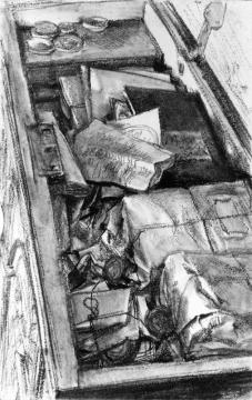 Old Documents In A Chest Artwork by Adolph von Menzel