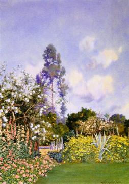 Santa Barbara Gardens Artwork by George Elbert Burr