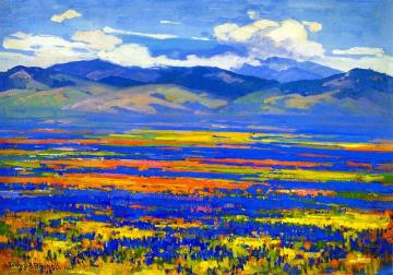 The Vale in Bunting Artwork by Franz Bischoff