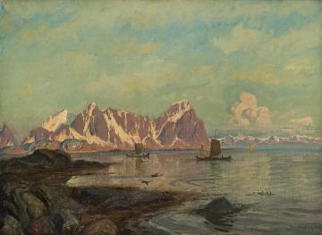 Coastal Landscape, Nordland Artwork by Thorolf Holmboe