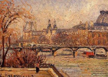 The Louvre - Morning Artwork by Camille Pissarro