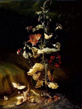 Still Life with Flowers Artwork by Otto van Schrieck